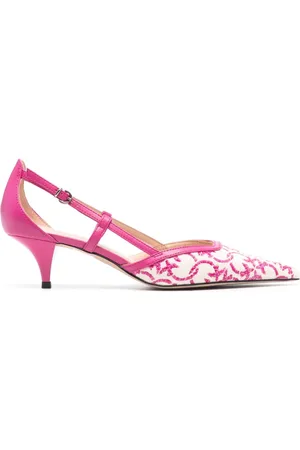 Pinko Zapatillas con motivo Love Birds en jacquard y tacón de 50mm