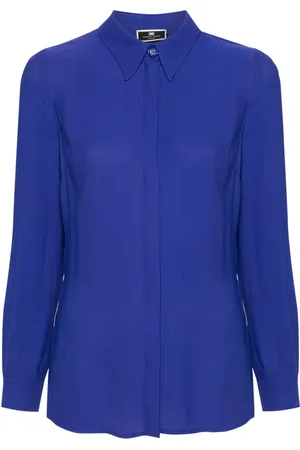 Elisabetta Franchi Blusa de crepé con link de cadena