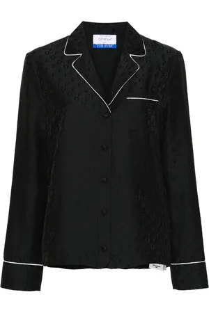 OFF-WHITE Top de pijama con monograma en jacquard