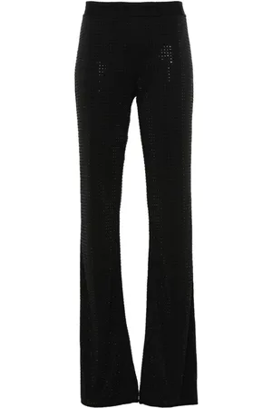 VERSACE Pantalones con detalles de strass