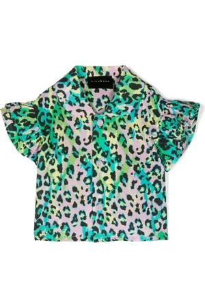 John Richmond Camisa con estampado abstracto de leopardo