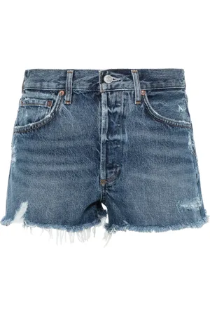AGOLDE Shorts de mezclilla con bordes deshilachados