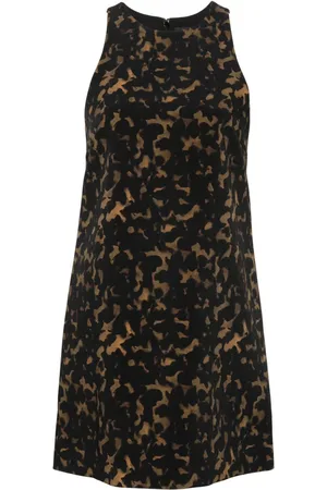 THEORY Vestido recto con efecto de carey