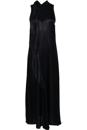 FORTE FORTE Vestido midi con motivo de cuadros en jacquard