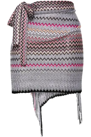 Missoni Falda cruzada con flecos