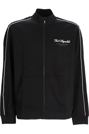 Karl Lagerfeld Chamarra con logo estampado y cierre