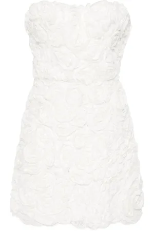 ERMANNO SCERVINO Vestido corto con encaje y aplique floral
