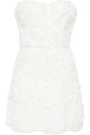ERMANNO SCERVINO Vestido corto con encaje y aplique floral