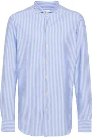 Finamore Camisa con motivo de rayas verticales