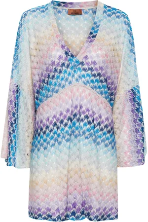 Missoni Vestido de playa tejido en zigzag