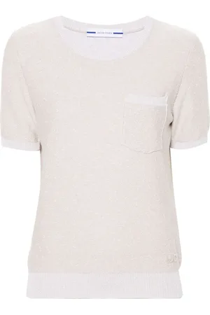 Jacob Cohen Playera de bouclé con logo bordado