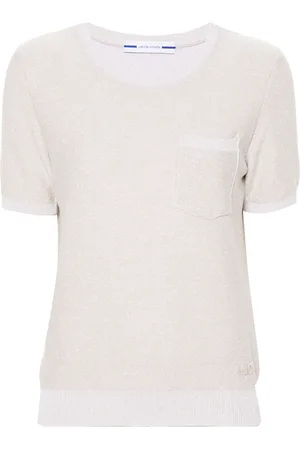 Jacob Cohen Playera de bouclé con logo bordado