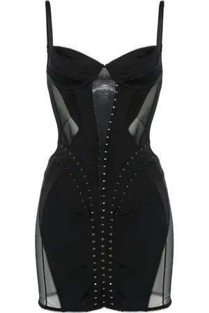 MUGLER Vestido corto estilo corset