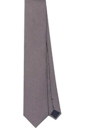 corneliani Corbata de seda con estampado de lunares