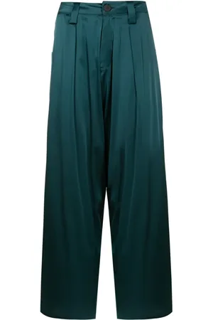 Uma Raquel Davidowicz Pantalones de seda rectos