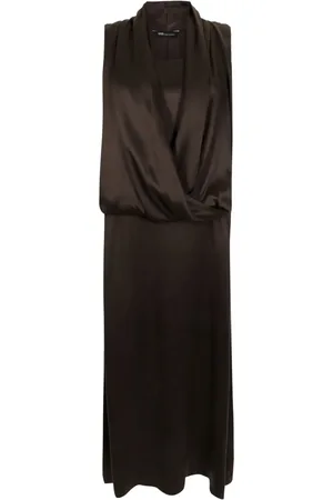 Uma Raquel Davidowicz Vestido de seda con detalle drapeado