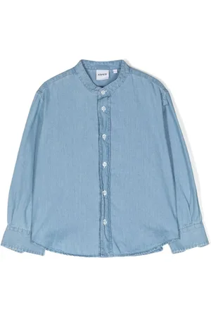 Aspesi Camisa de mezclilla con cuello mao