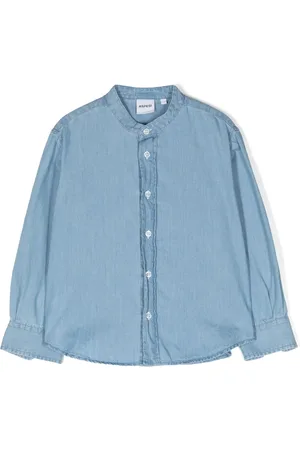 Aspesi Camisa de mezclilla con cuello mao