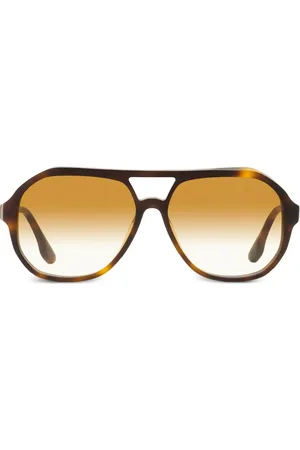 Victoria Beckham Lentes de sol con armazón estilo piloto tipo carey