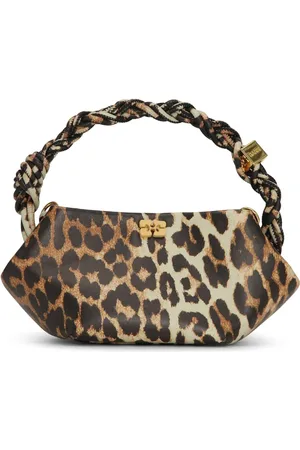 Ganni Tote Bou mini con estampado de leopardo