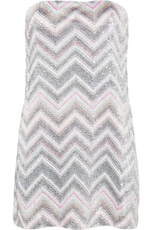 Missoni Vestido corto estilo strapless