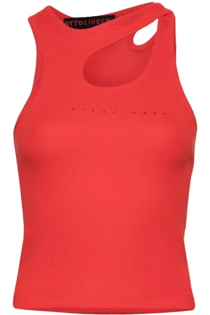 OTTOLINGER Top de canalé con logo estampado