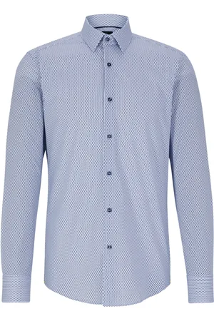 HUGO BOSS Camisa manga larga con estampado geométrico