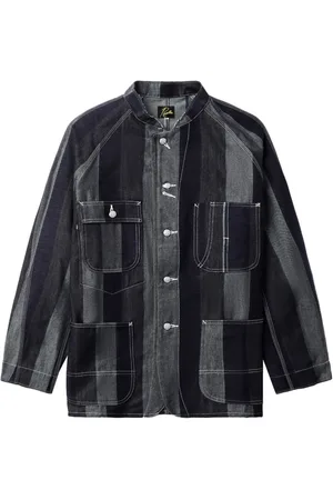 Pins & Needles Camisa de mezclilla con rayas estampadas