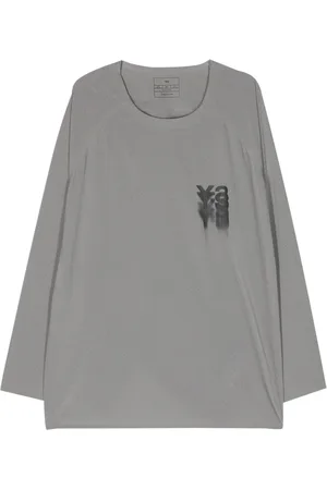 Y-3 Playera con logo estampado y perforaciones
