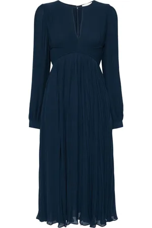 Michael Kors Vestido midi con detalle de pliegues