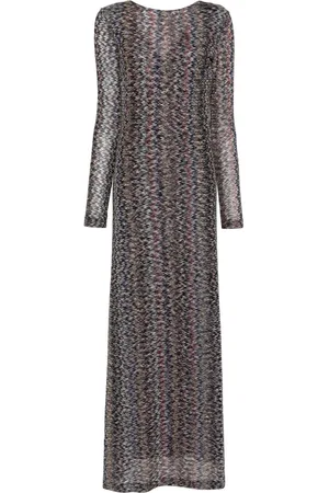 Missoni Vestido largo con diseño entretejido en zigzag