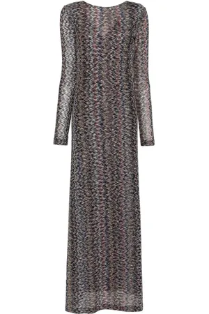 Missoni Vestido largo con diseño entretejido en zigzag