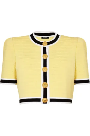 Balmain Cárdigan corto Lion Head