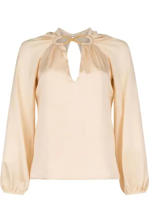 Silvia Tcherassi Blusa de seda Ximena con aberturas