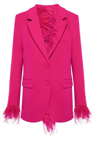 Michael Kors Blazer con botones y ribete de plumas