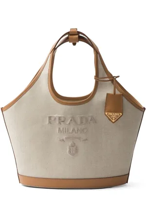 Prada Tote con logo estampado mediana