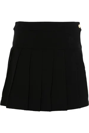 Palm Angels Falda corta con monograma bordado
