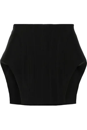 MUGLER Falda corta con diseño de corset