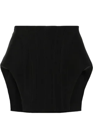 MUGLER Falda corta con diseño de corset