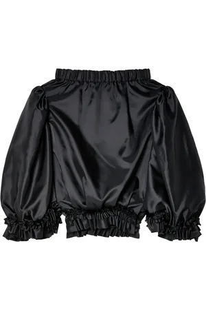 NOIR KEI NINOMIYA Blusa satinada con hombros descubiertos