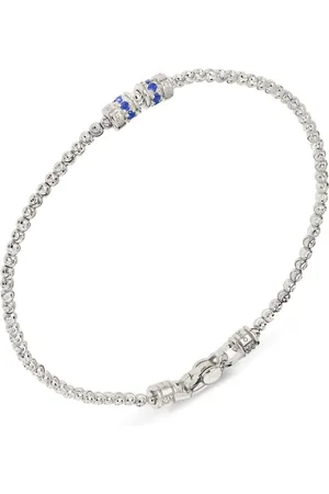 Officina Bernardi Pulsera Moon en oro blanco de 18kt con zafiros
