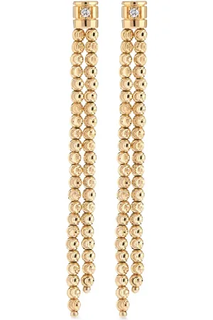 Officina Bernardi Aretes Moon en oro amarillo de 18kt con diamantes