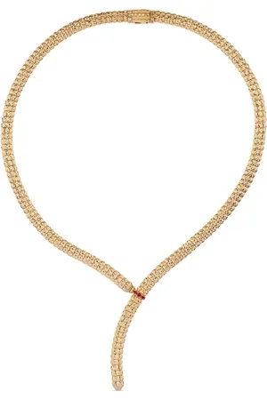 Officina Bernardi Collar Enigma Y en oro amarillo de 18kt con rubí