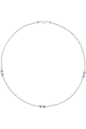 Officina Bernardi Collar Moon en oro blanco de 18kt con zafiros