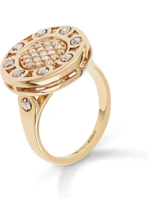 Officina Bernardi Anillo SenzaTempo pequeño en oro amarillo de 18kt con diamante