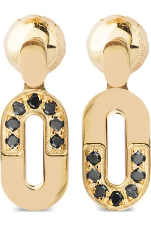 Officina Bernardi Aretes Dea en oro amarillo de 18kt con diamantes