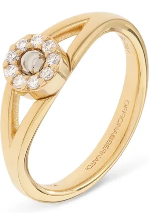 Officina Bernardi Anillo Grace Moon en oro amarillo de 18kt con diamantes