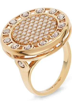 Officina Bernardi Anillo SenzaTempo pequeño en oro amarillo de 18kt con diamante