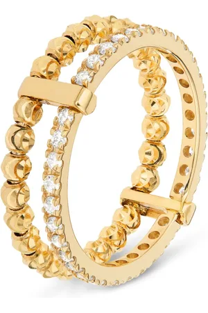 Officina Bernardi Anillo Moon Eden en oro amarillo de 18kt con diamantes