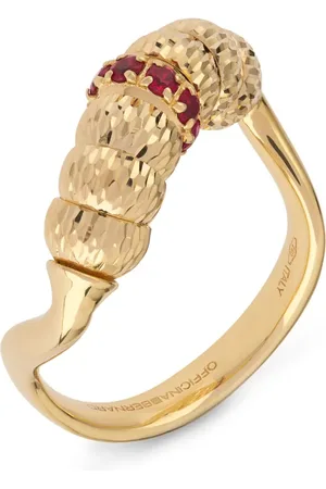 Officina Bernardi Anillo Enigma en oro amarillo de 18kt con rubí